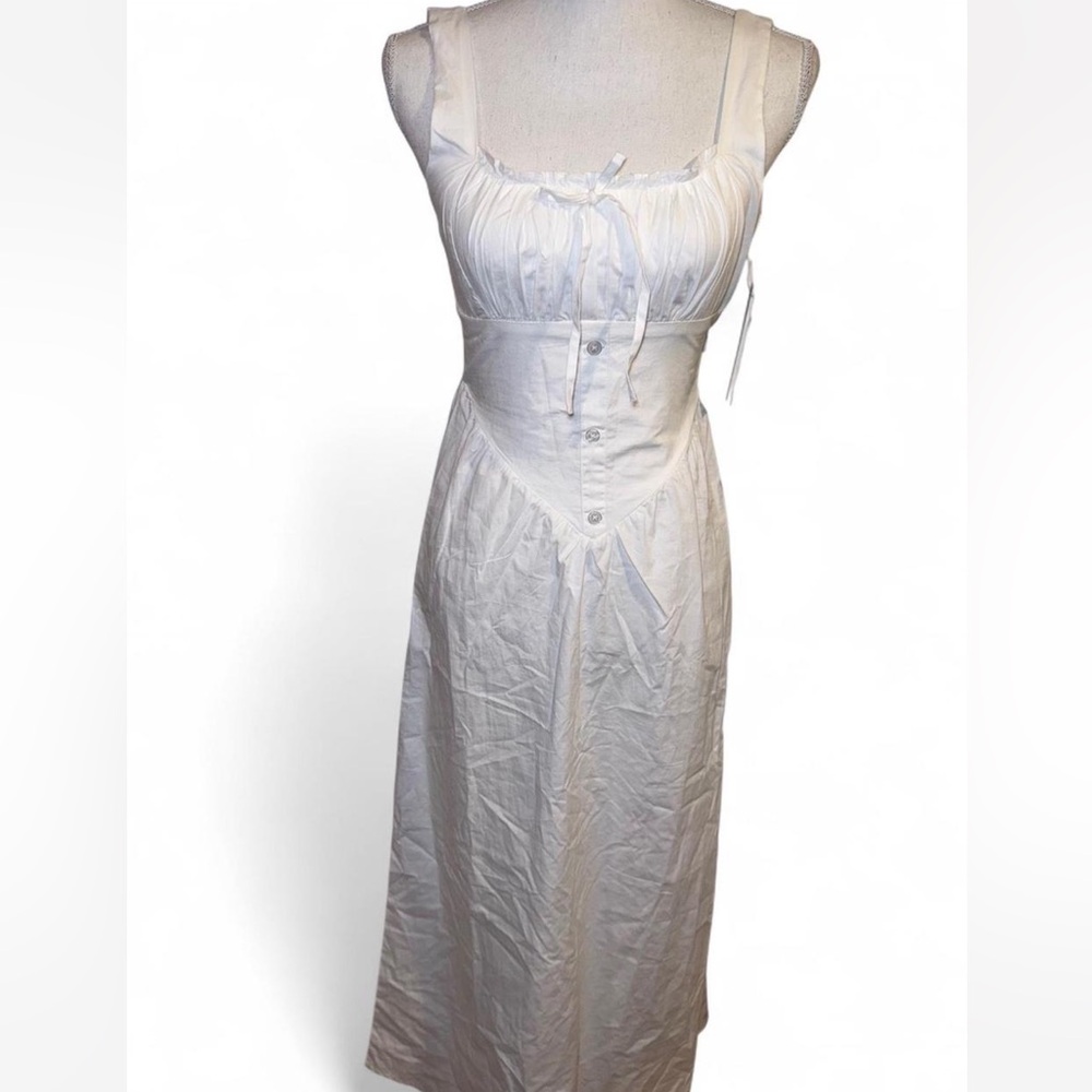 Derek Heart White Corset Maxi Dress Size S
